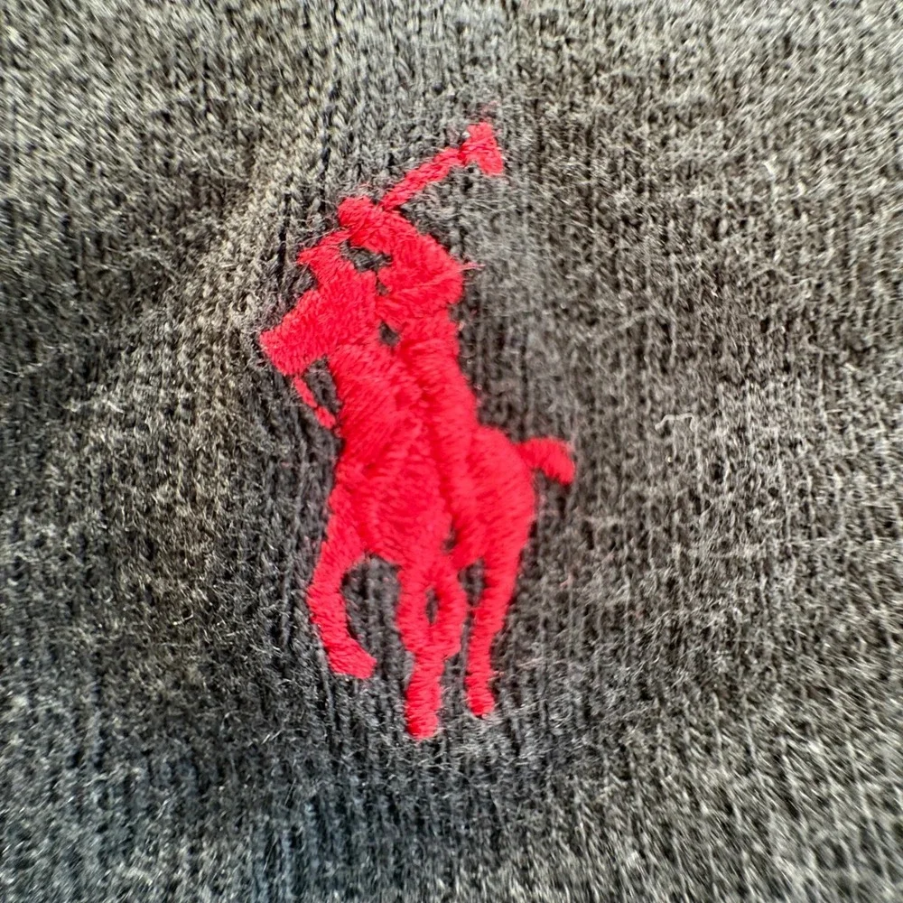 Polo Ralph Lauren Mens XXL Black Pima Cotton V-Neck Sweater Vest Red Pony Preppy